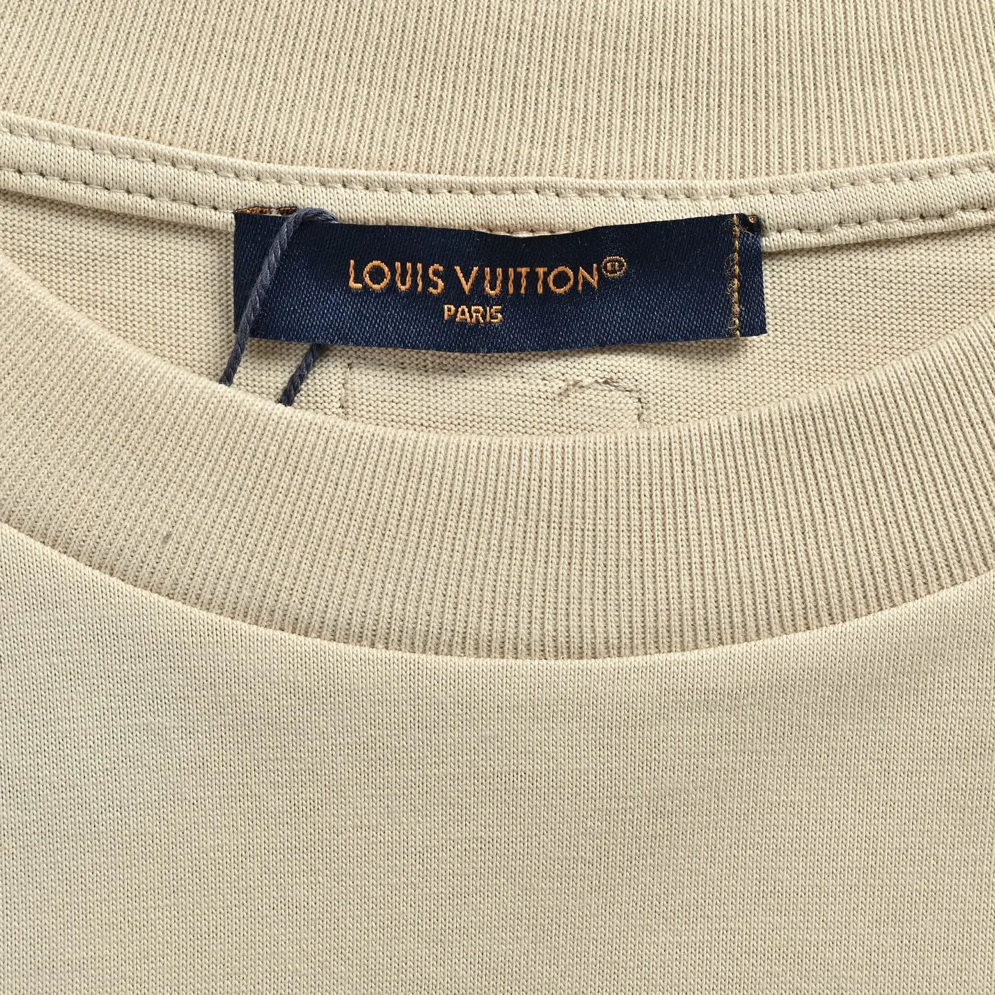 Louis Vuitton/Louis Vuitton 26ss embroidered logo letter short sleeves